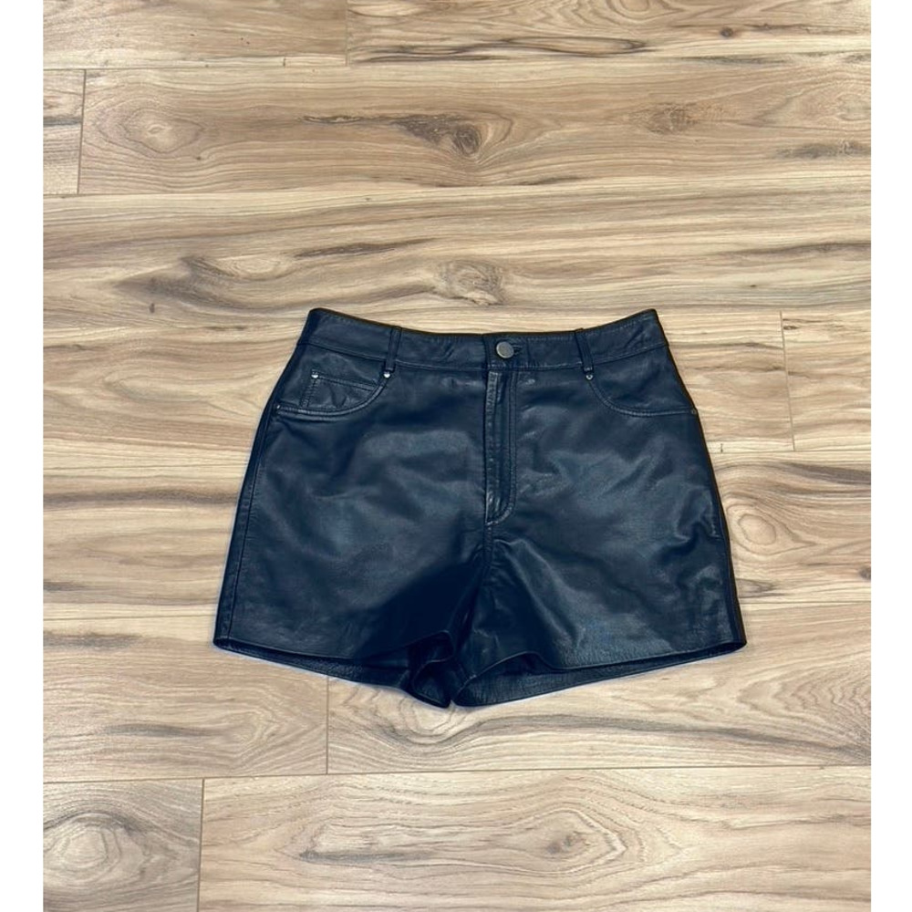 Walter Baker 100% Leather Black Shorts Size 6